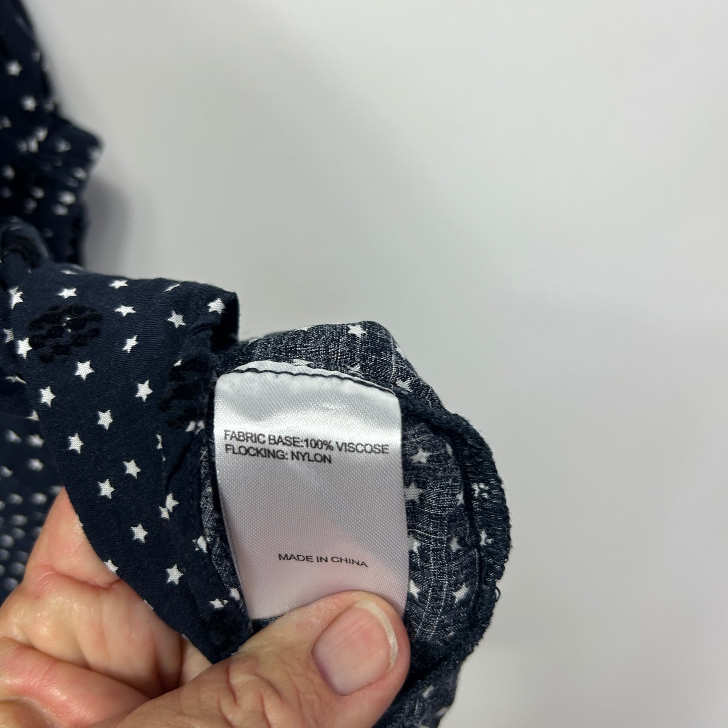 Virtuelle Navy Star Print Top - Size 22/24