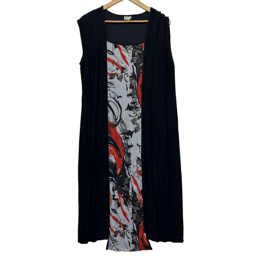 Taking Shape Dress Size 14 XS Plus Sleeveless Black Midi Length
