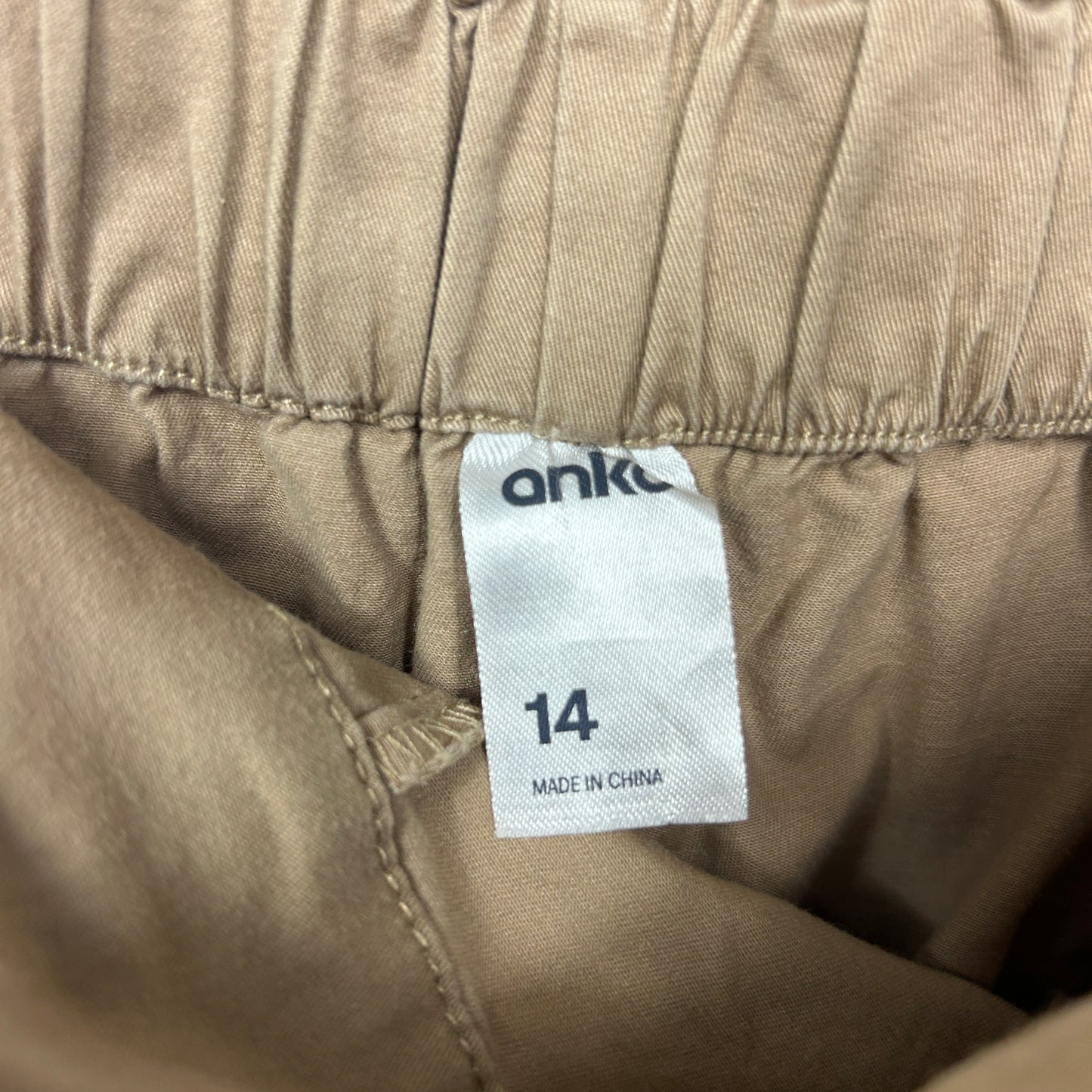 Anko Pants Size 14 Pockets Cotton Blend Elastic Waist
