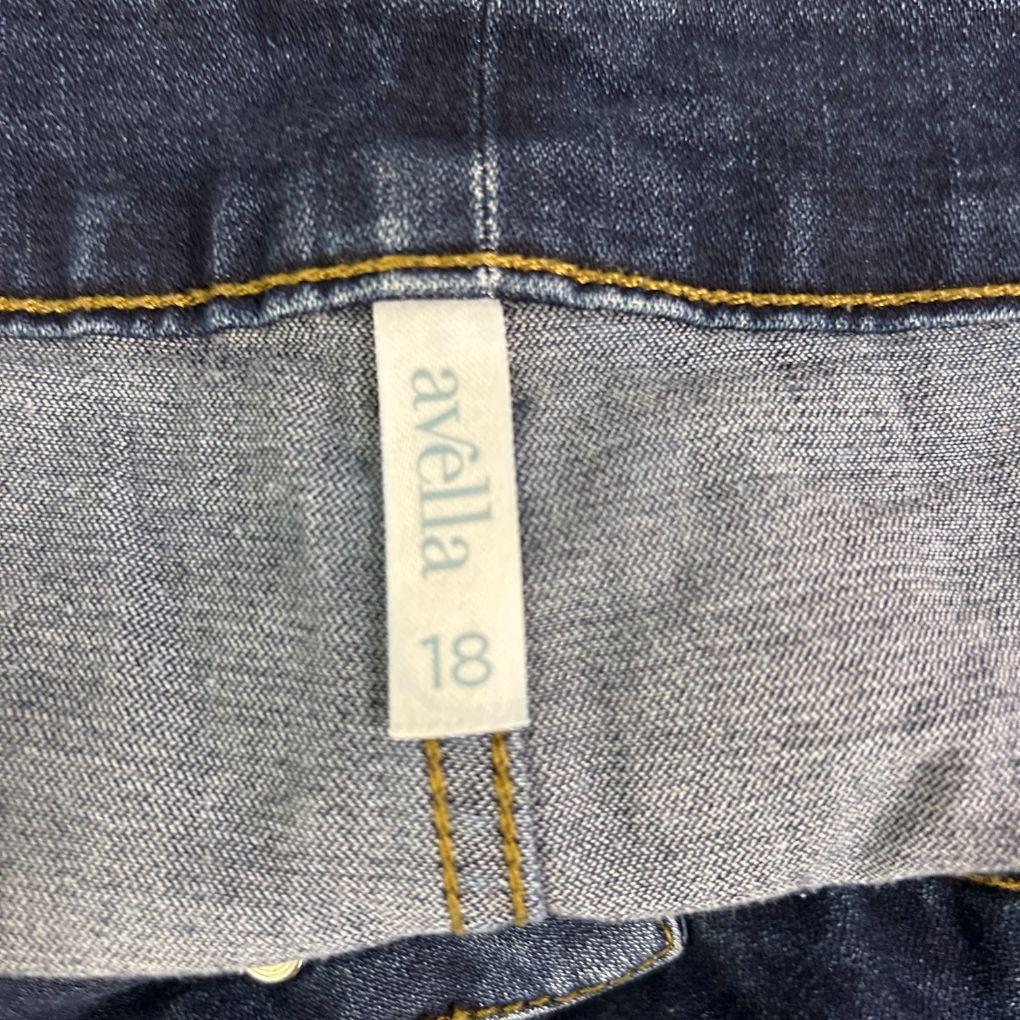 Avella Blue Cotton Jeans - Size 18