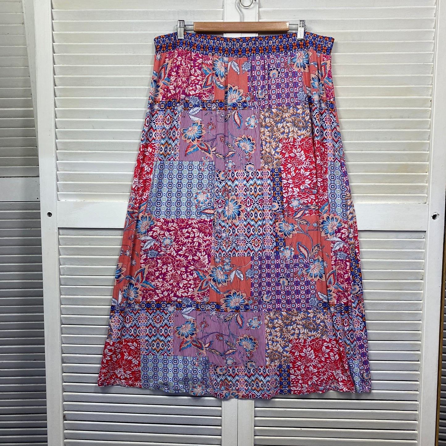 Millers Maxi Skirt Size XL 16 Multicoloured Floral Patchwork