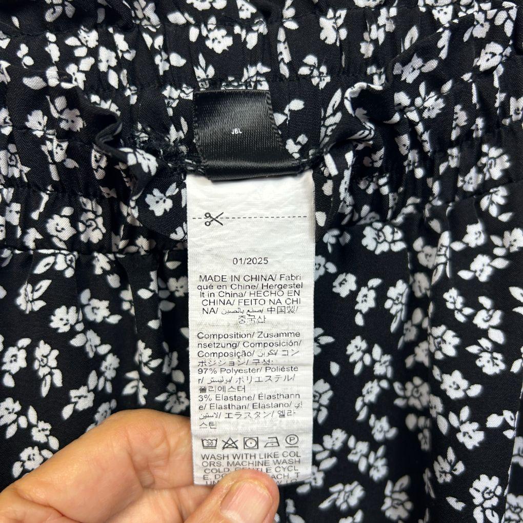 Shein Black Floral Skirt - Size L