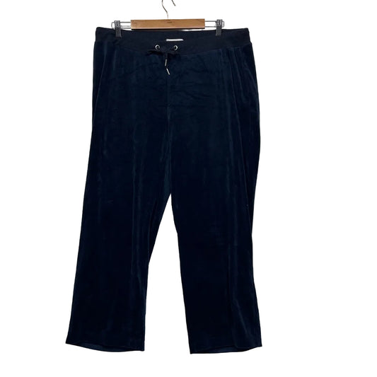 Virtuelle Navy Velour Pants - Size 16/S