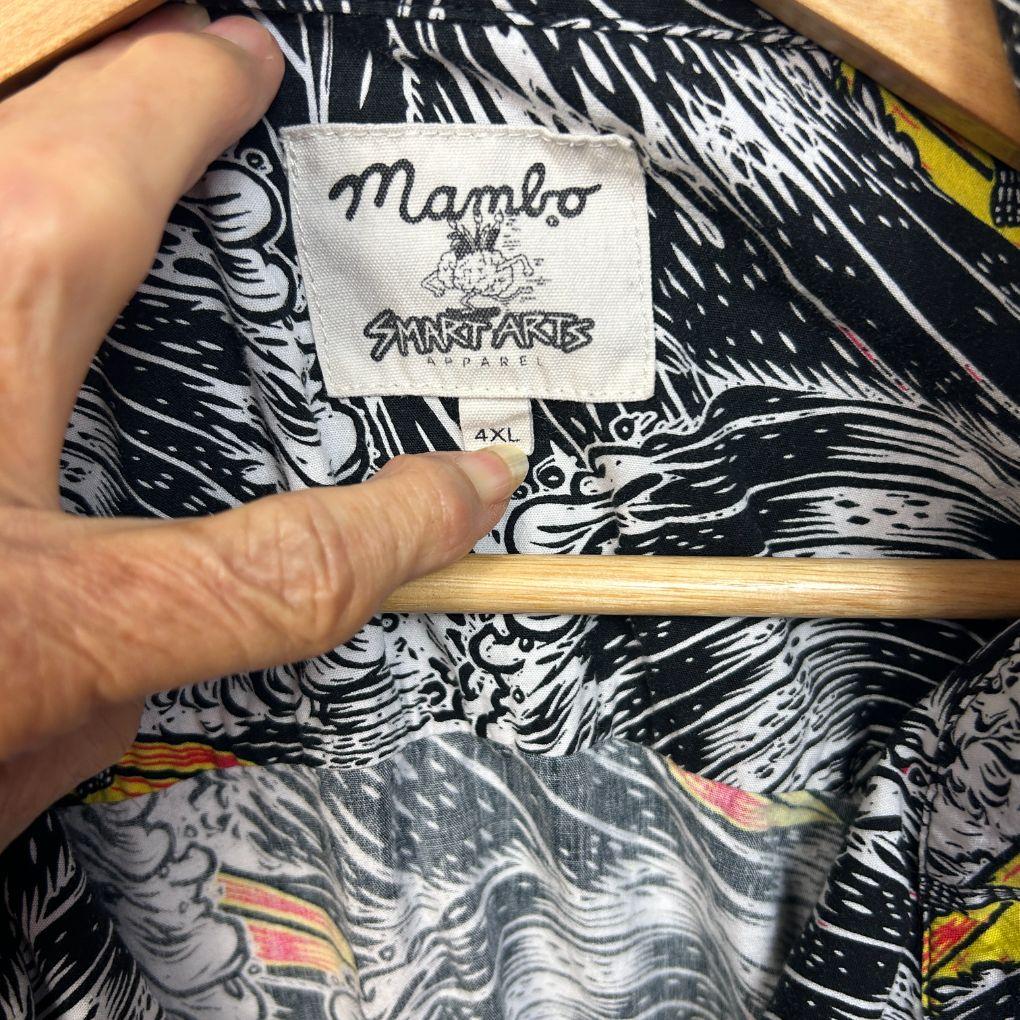 Mambo Smart Arts Navy Print Shirt - Size 4XL