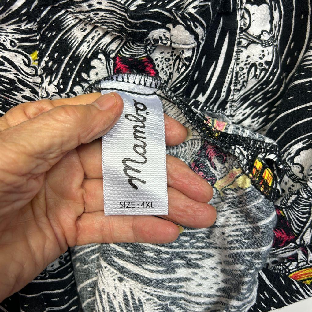 Mambo Smart Arts Navy Print Shirt - Size 4XL