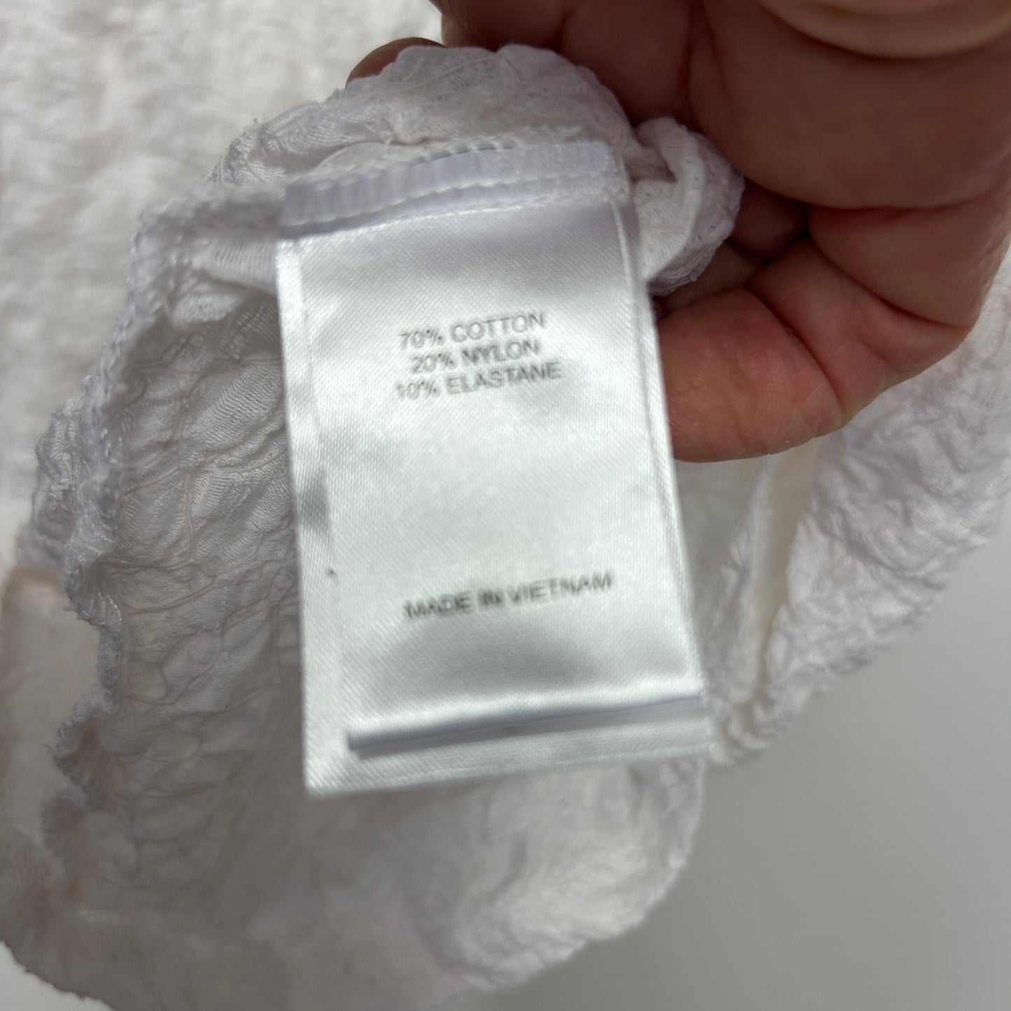 Taking Shape White Textured Tunic Top - Size 12/14