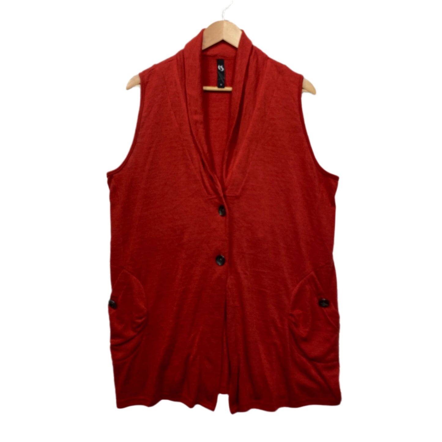 Taking Shape Top Size 18 Medium Sleeveless Knit Red