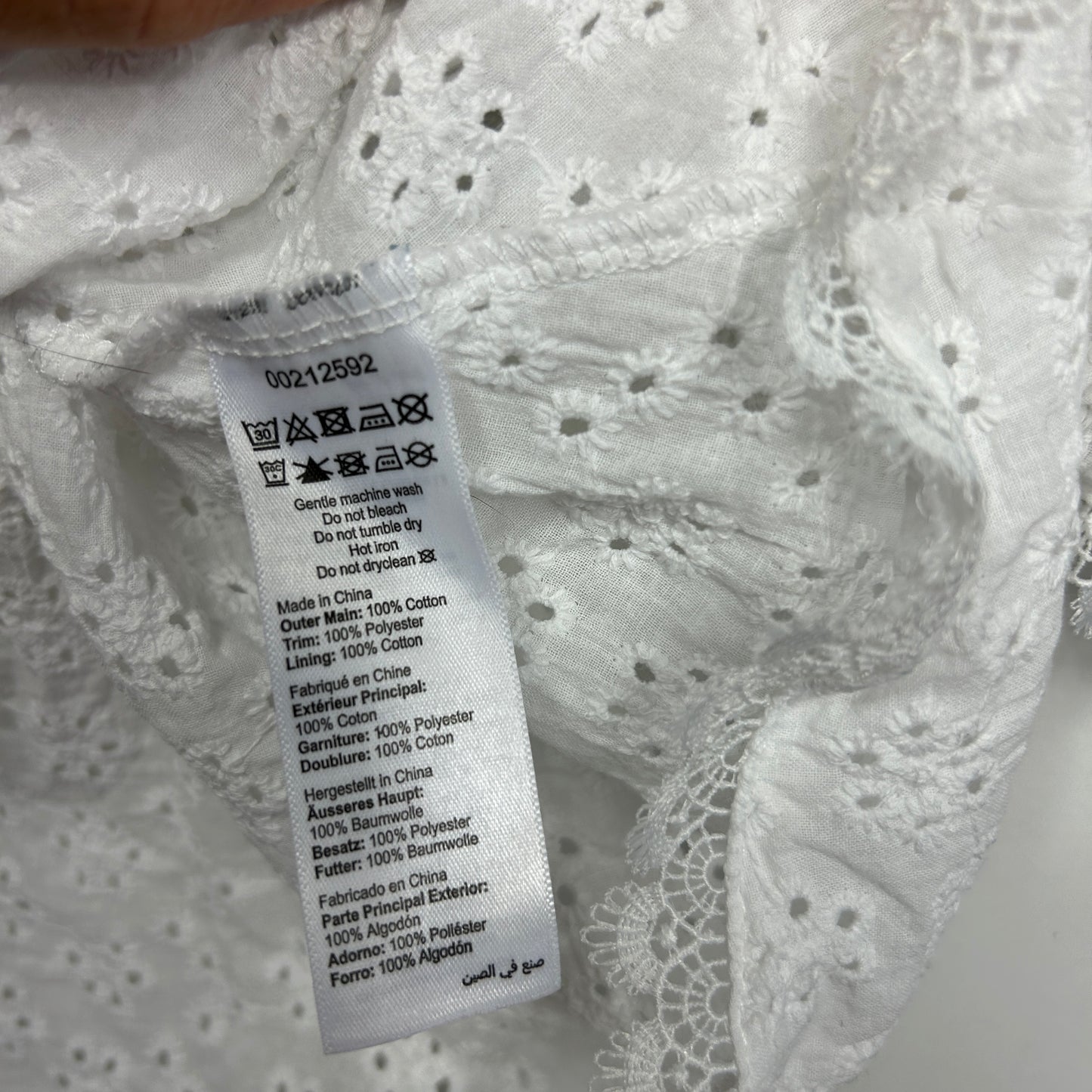 City Chic White Eyelet Wrap Top - Size 16