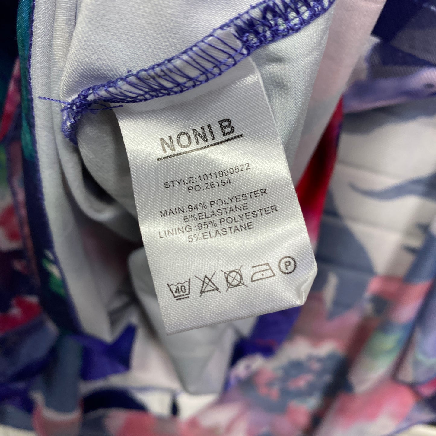 Noni B Top Size XL 16 Plus Multicoloured Floral Sheer Overlay