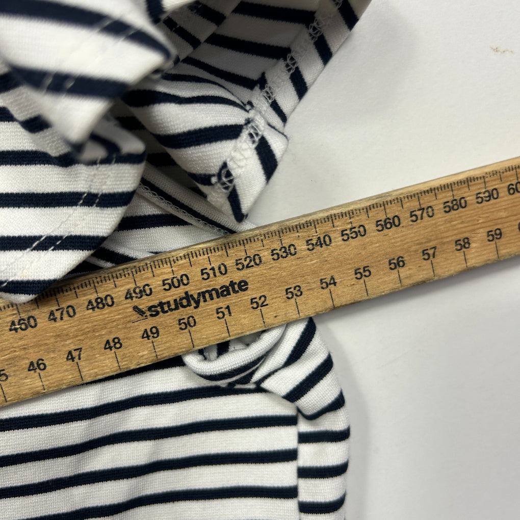 Preview White and Navy Striped Top - Size XXL