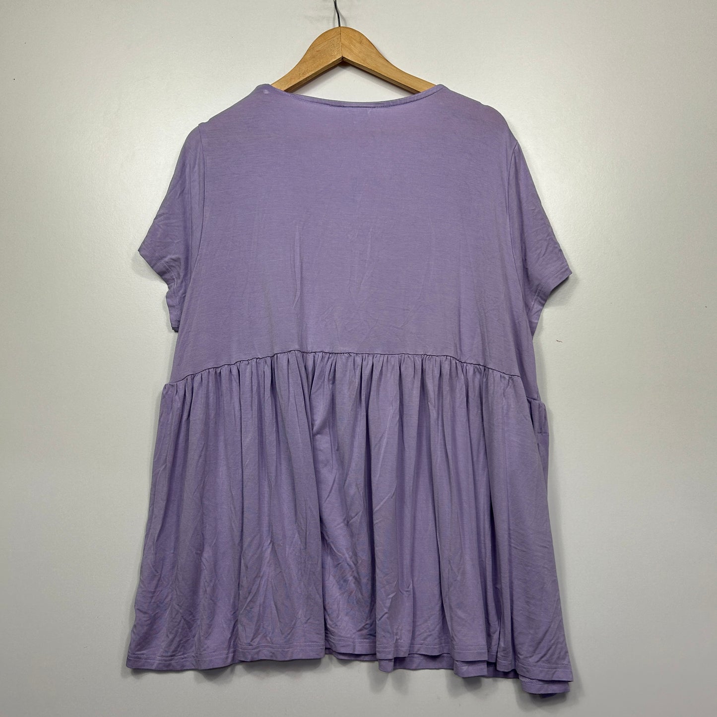 Peach Lilac Smock Top - Size 16