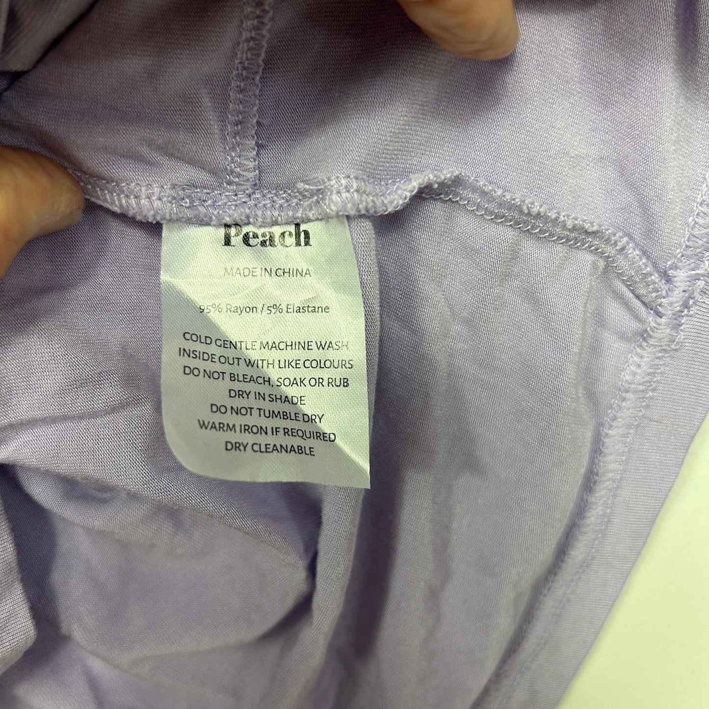 Peach Lilac Smock Top - Size 16