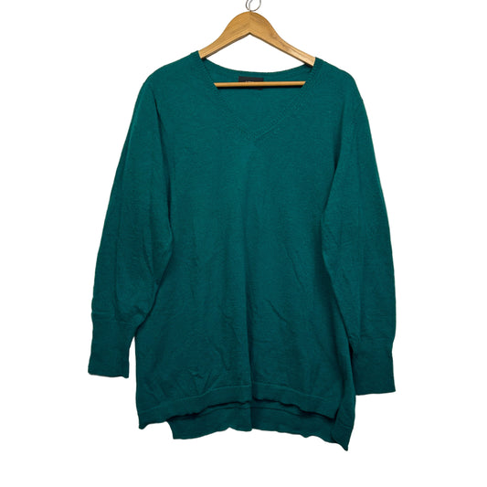Sara Wool Blend Jumper Size 2XL 18 Green Long Sleeve