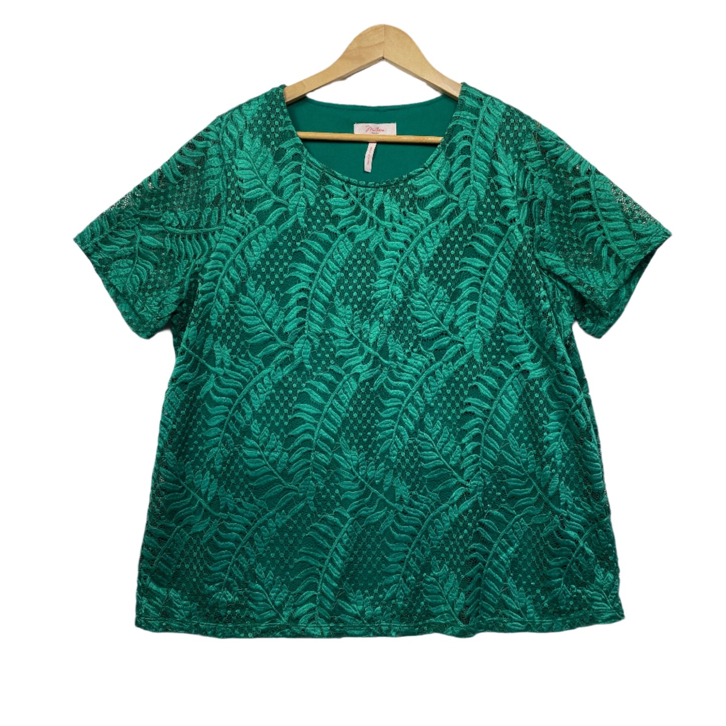 Millers Top Size 20 Green Short Sleeve