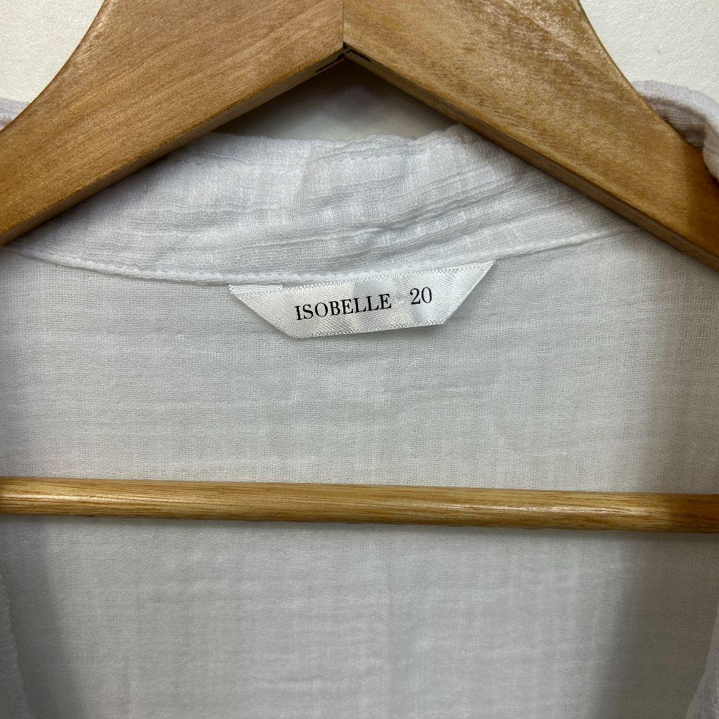 Isobelle White Cotton Top - Size 20