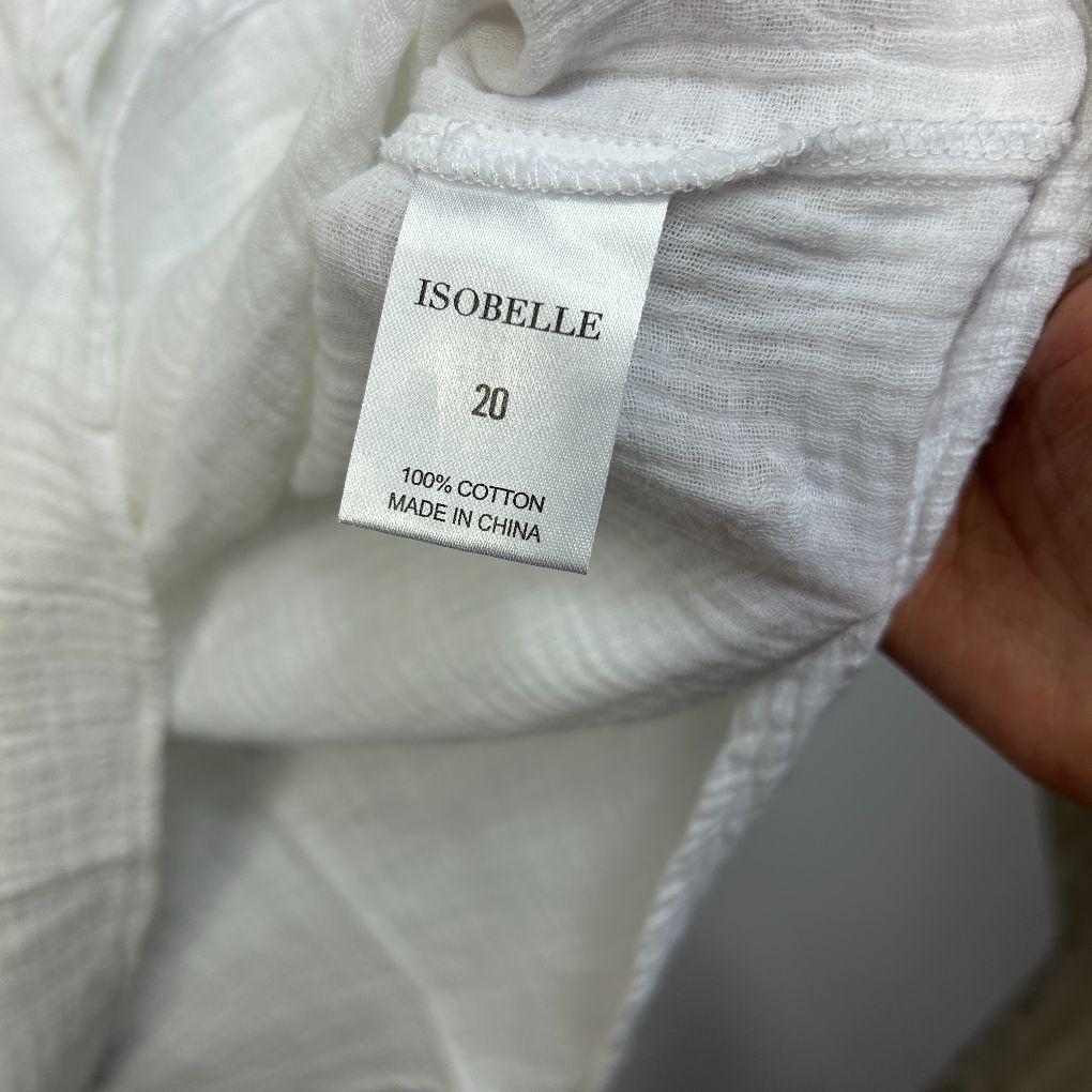 Isobelle White Cotton Top - Size 20