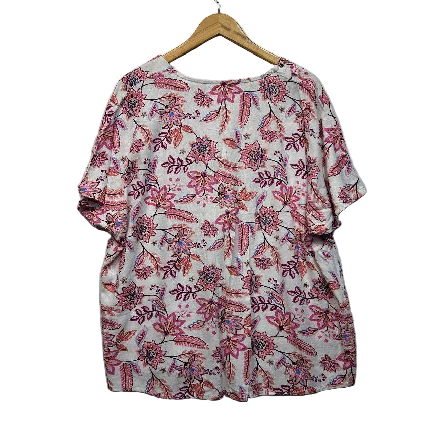 Anko Pink Floral Top - Size 22