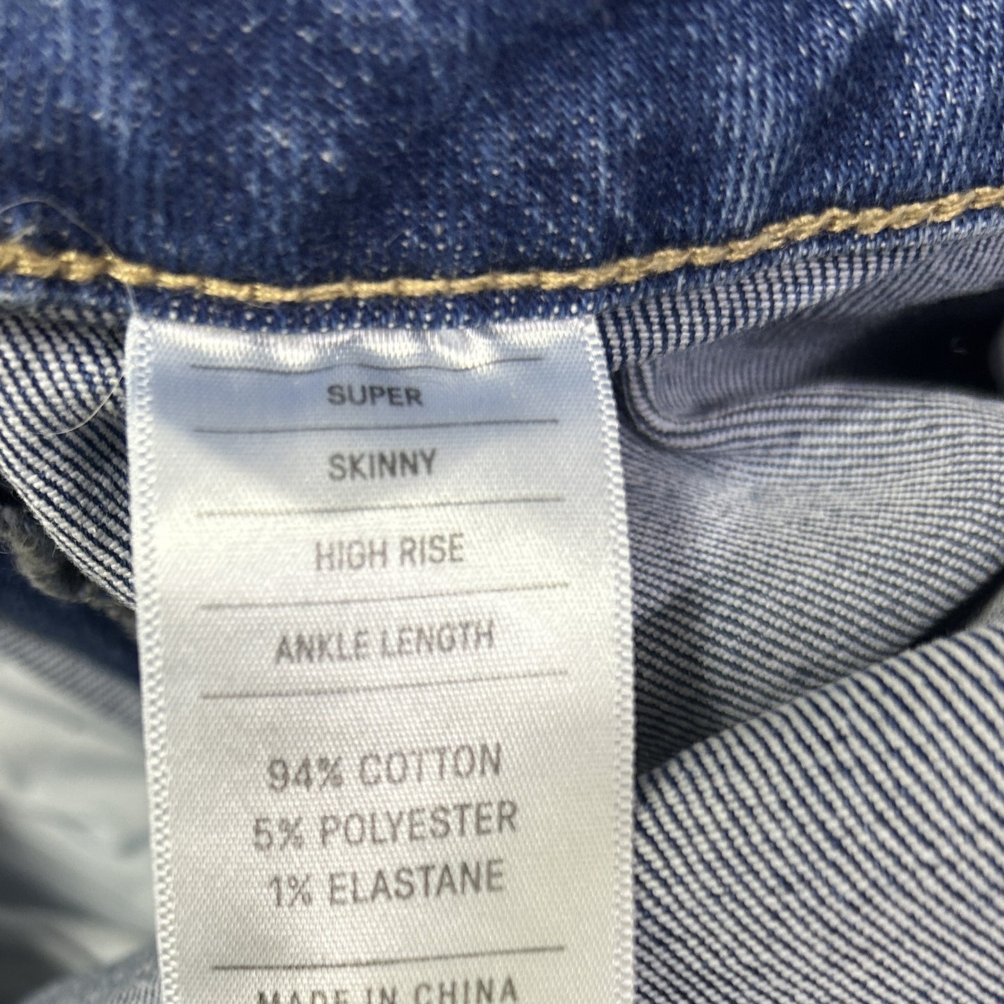 Just Jeans Blue Super Skinny High Rise Ankle Jeans - Size 24