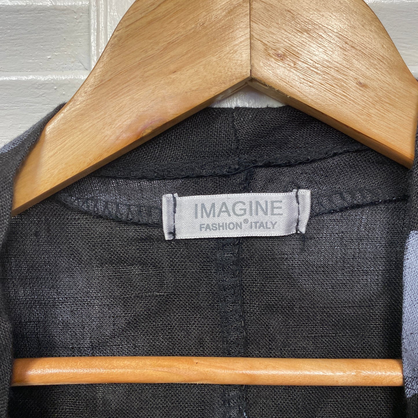 Imagine Linen Top Jacket One Size Long Sleeve Open Front