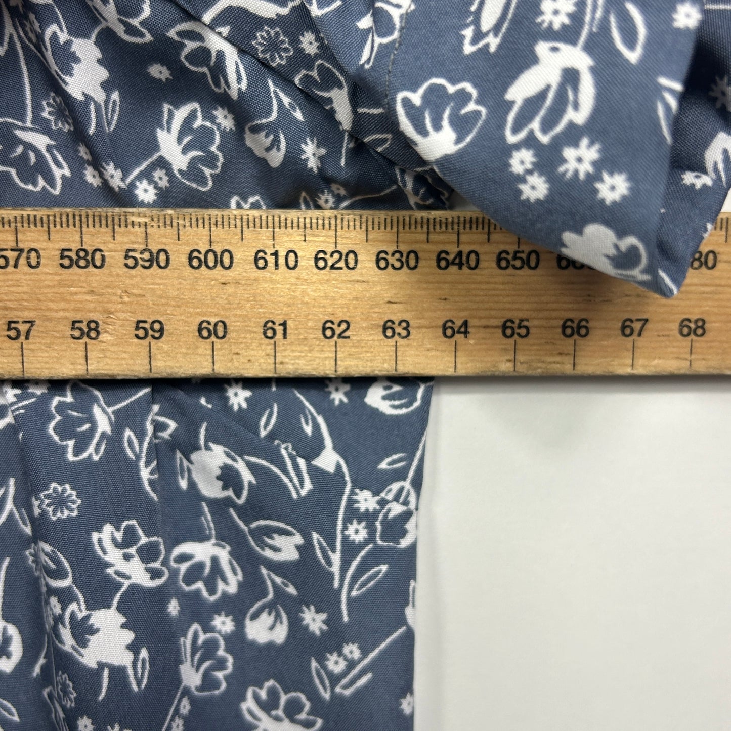 Millers Top Size 20 - 22 Blue Floral Button Up Short Sleeve