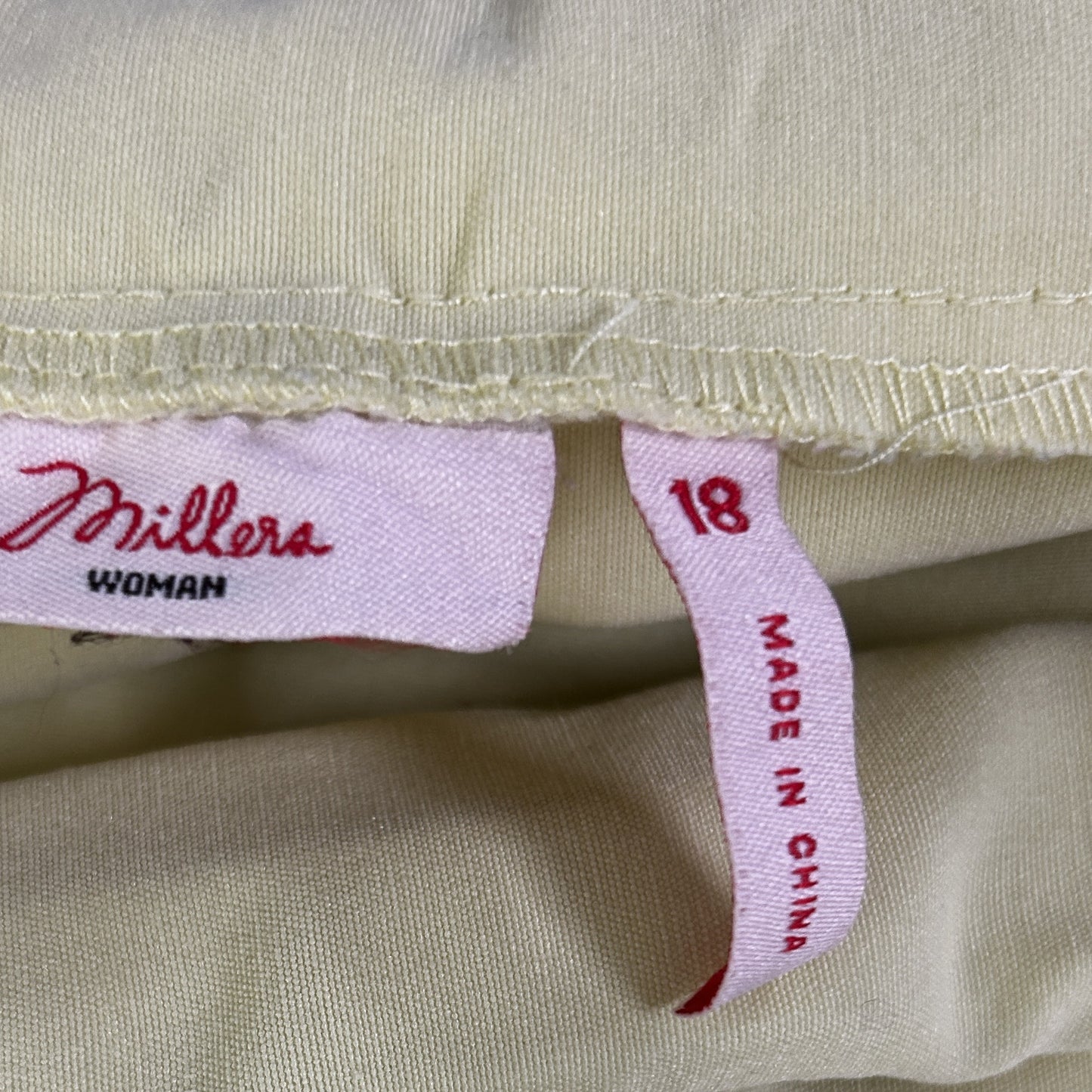 Millers Yellow Shorts - Size 18