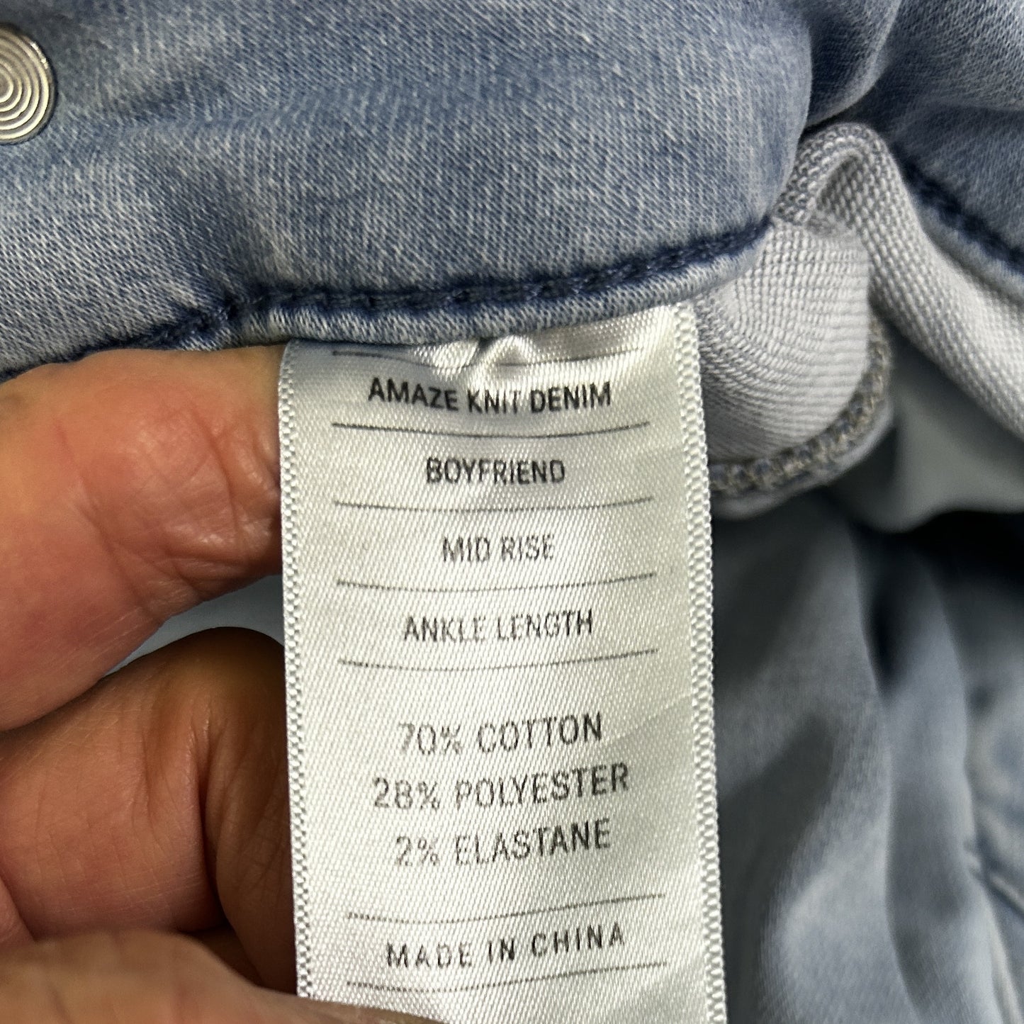Just Jeans Boyfriend Mid Rise Ankle Length  Blue Jeans - Size 24