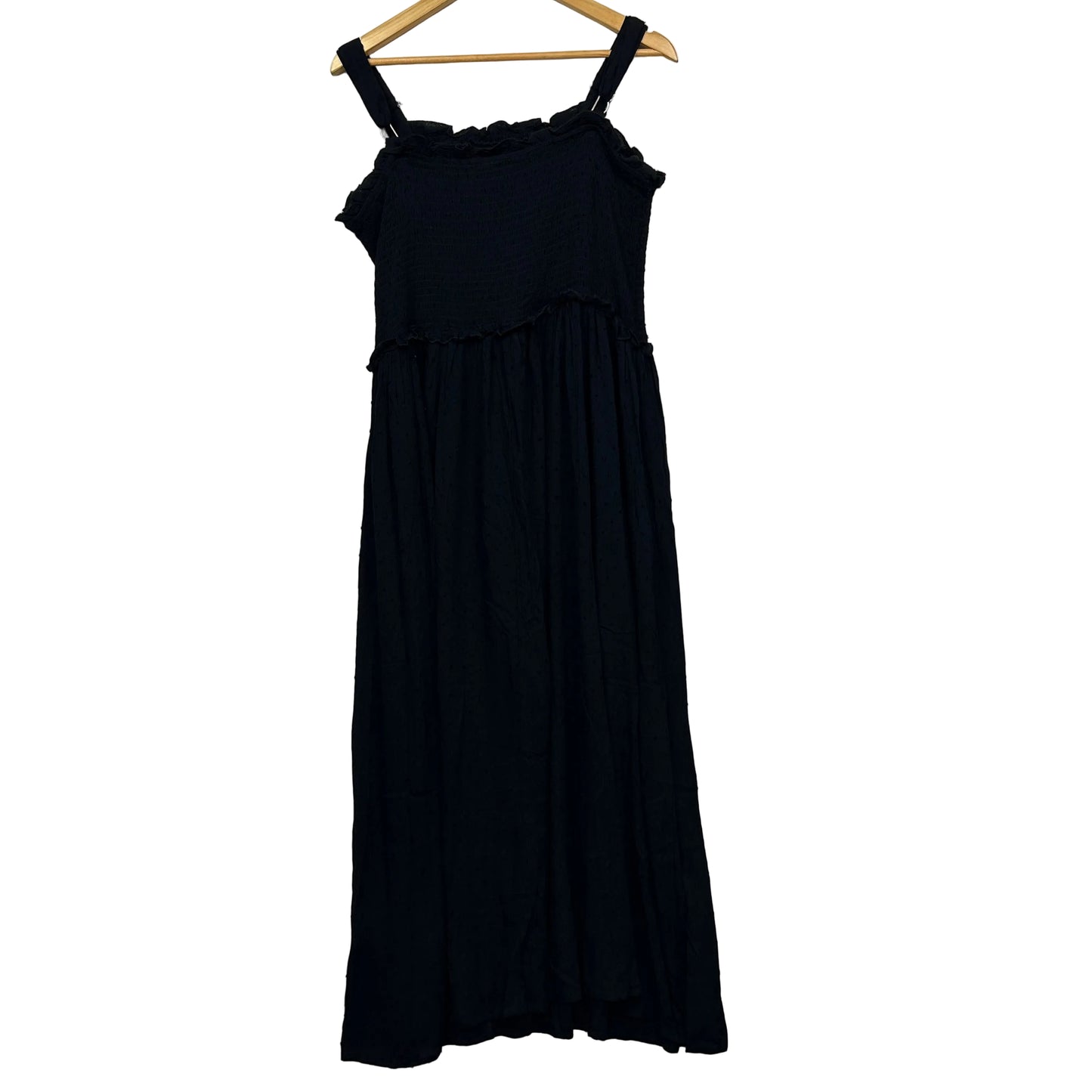 Beme Black Textured Maxi Dress - Size 20