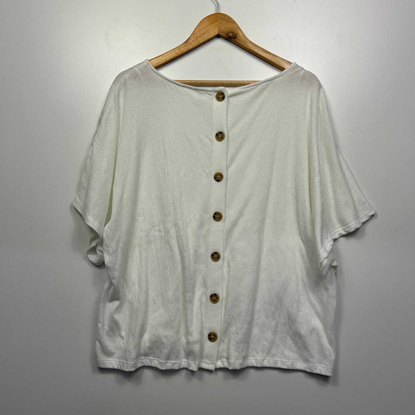 Anko Top Size 20 Cream Short Sleeve