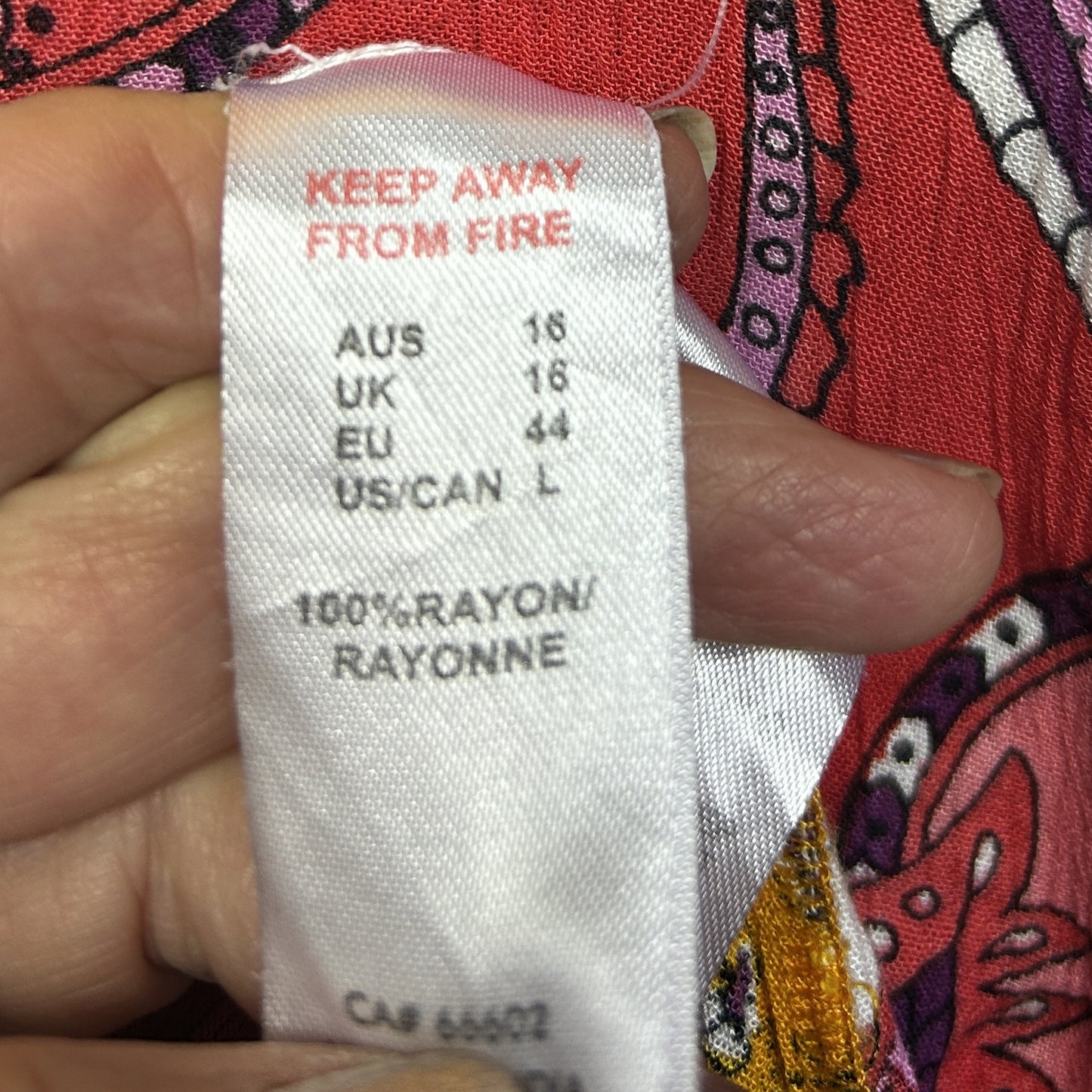 One Summer Orange Paisley Dress - Size 16