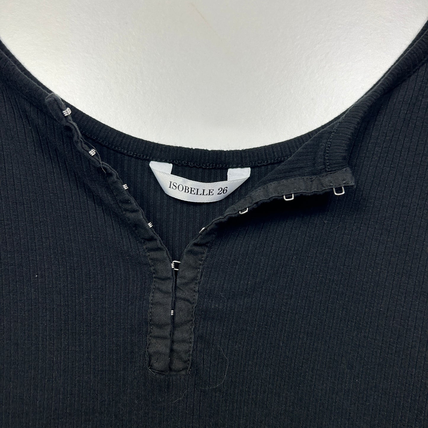 Isobelle Black Textured Tank Top - Size 26