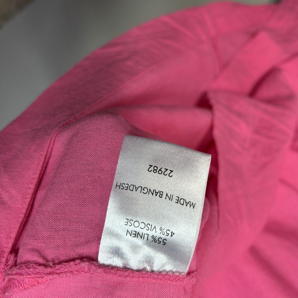 Suzanne Grae Pink Linen Top - Size 20