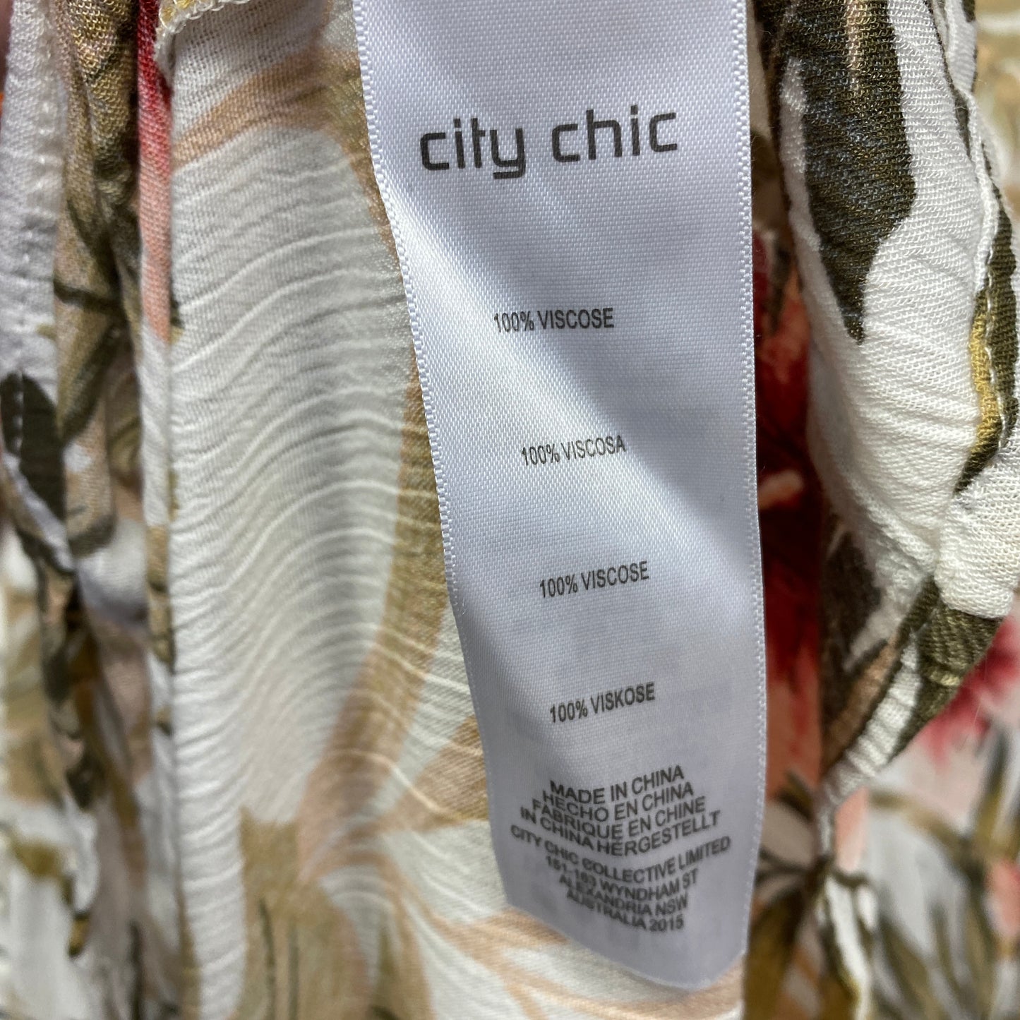 City Chic Maxi Size 22 24 2XL Plus Floral Multicoloured New