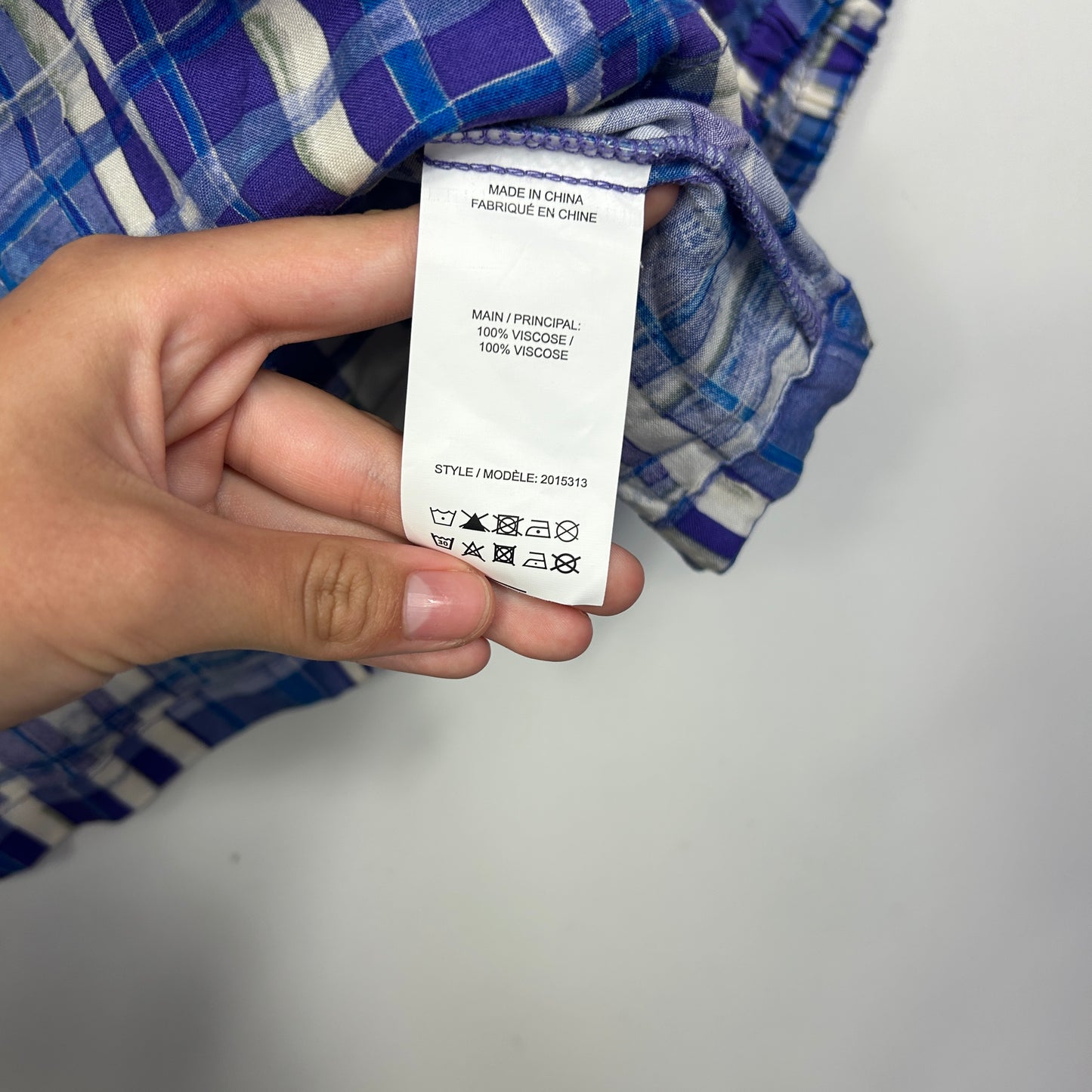 Katies Blue Plaid Top - Size 16