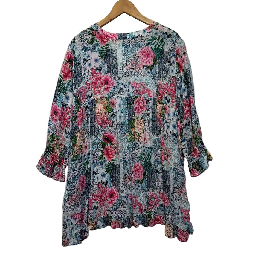 Taking Shape Multicoloured Top - Size 22