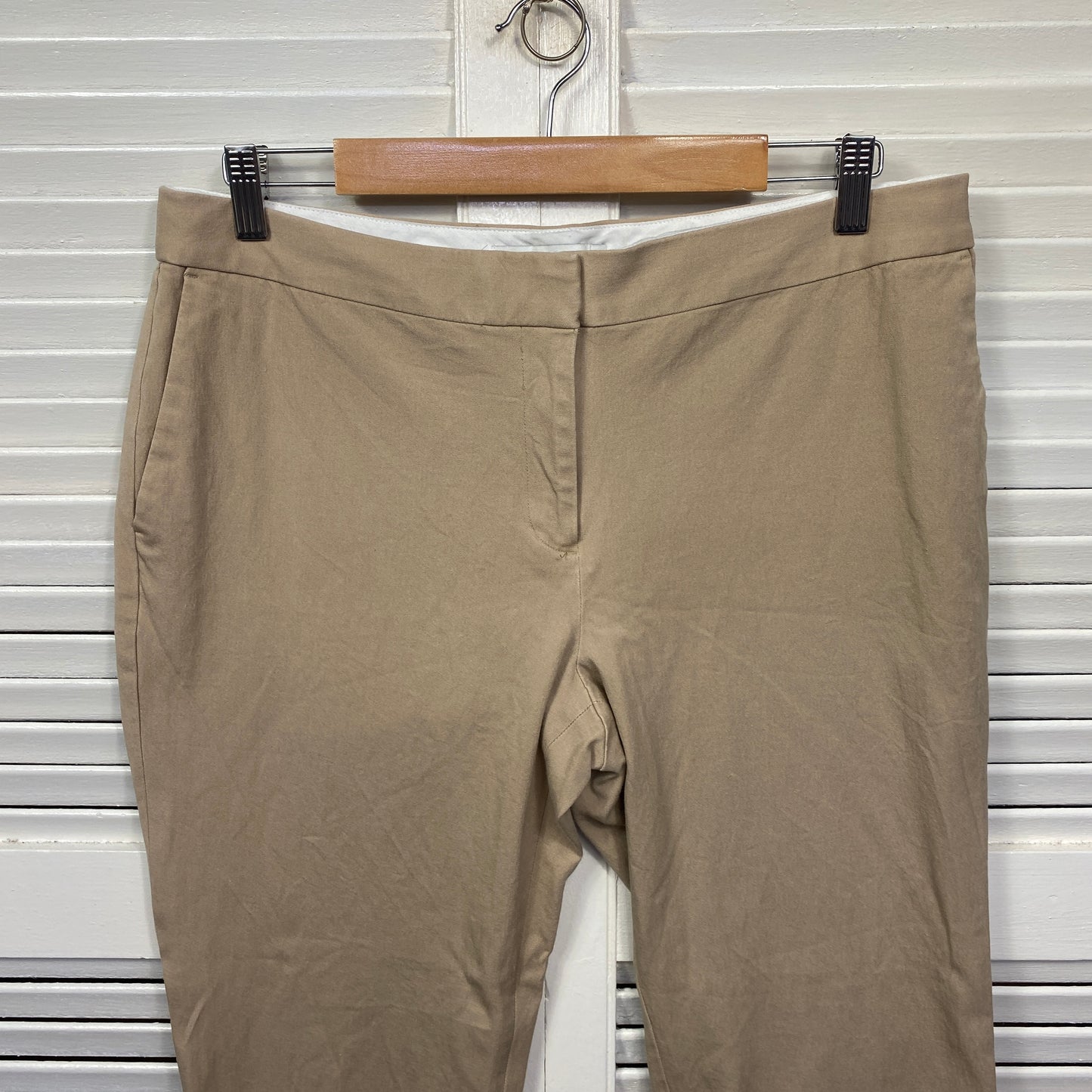 Sportscraft Pants Size 14 Beige Zip Fly Pockets