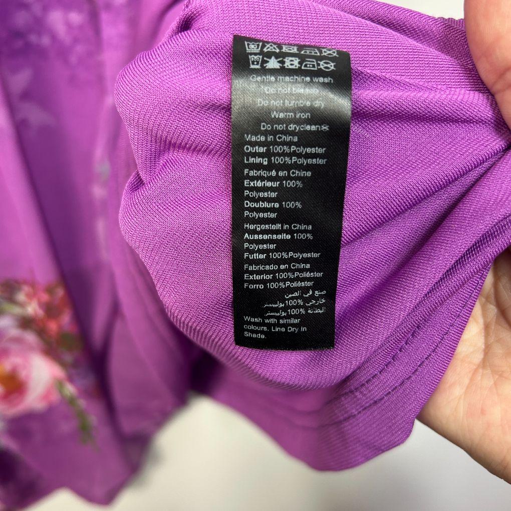 City Chic Purple Floral Top - Size 18/M