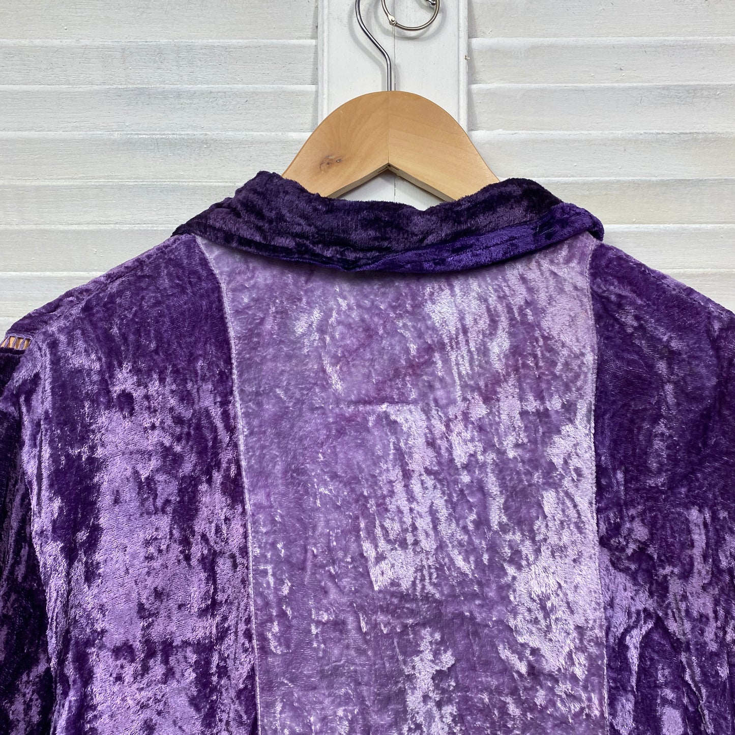 Vintage Velvet Top Size XL 14 16 Purple Long Sleeve Whimsigoth RAAM