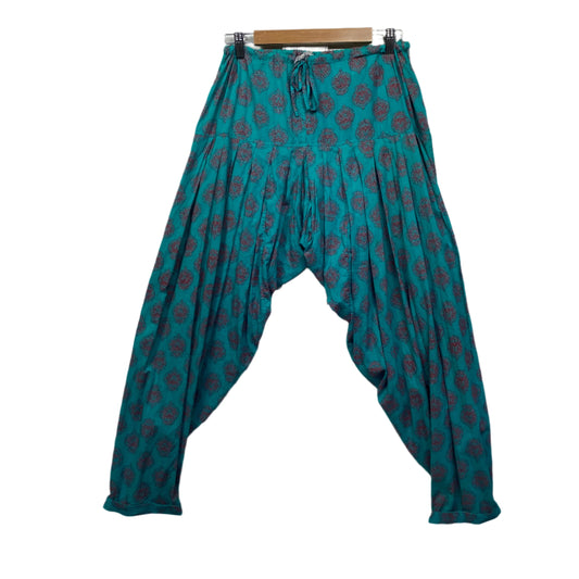 Boho Harem Pants Size One Size 12 14 16 Teal Drop Crotch