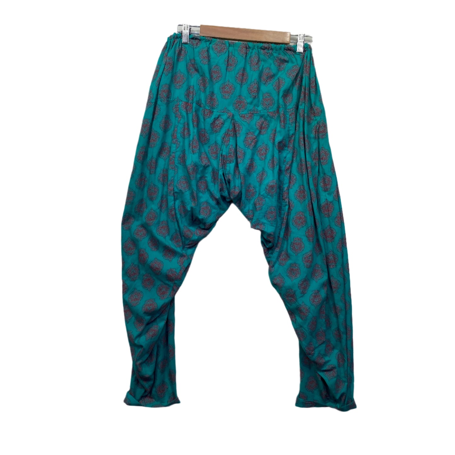 Boho Harem Pants Size One Size 12 14 16 Teal Drop Crotch