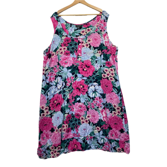 Autograph Dress Size 18 Multicoloured Floral Sleeveless Pockets