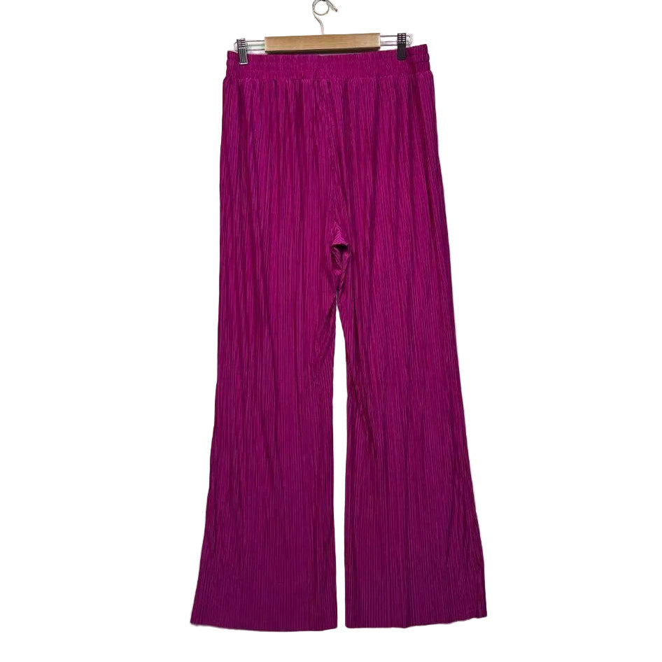 Dejuba Magenta Pleated Pants - Size L