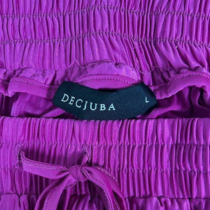 Dejuba Magenta Pleated Pants - Size L