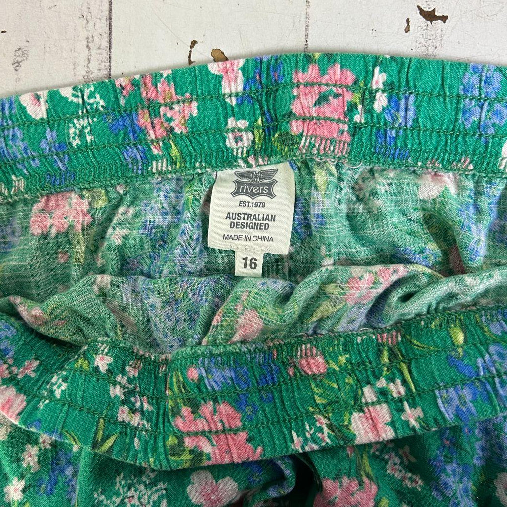 Rivers Green Floral Maxi Skirt - Size 16