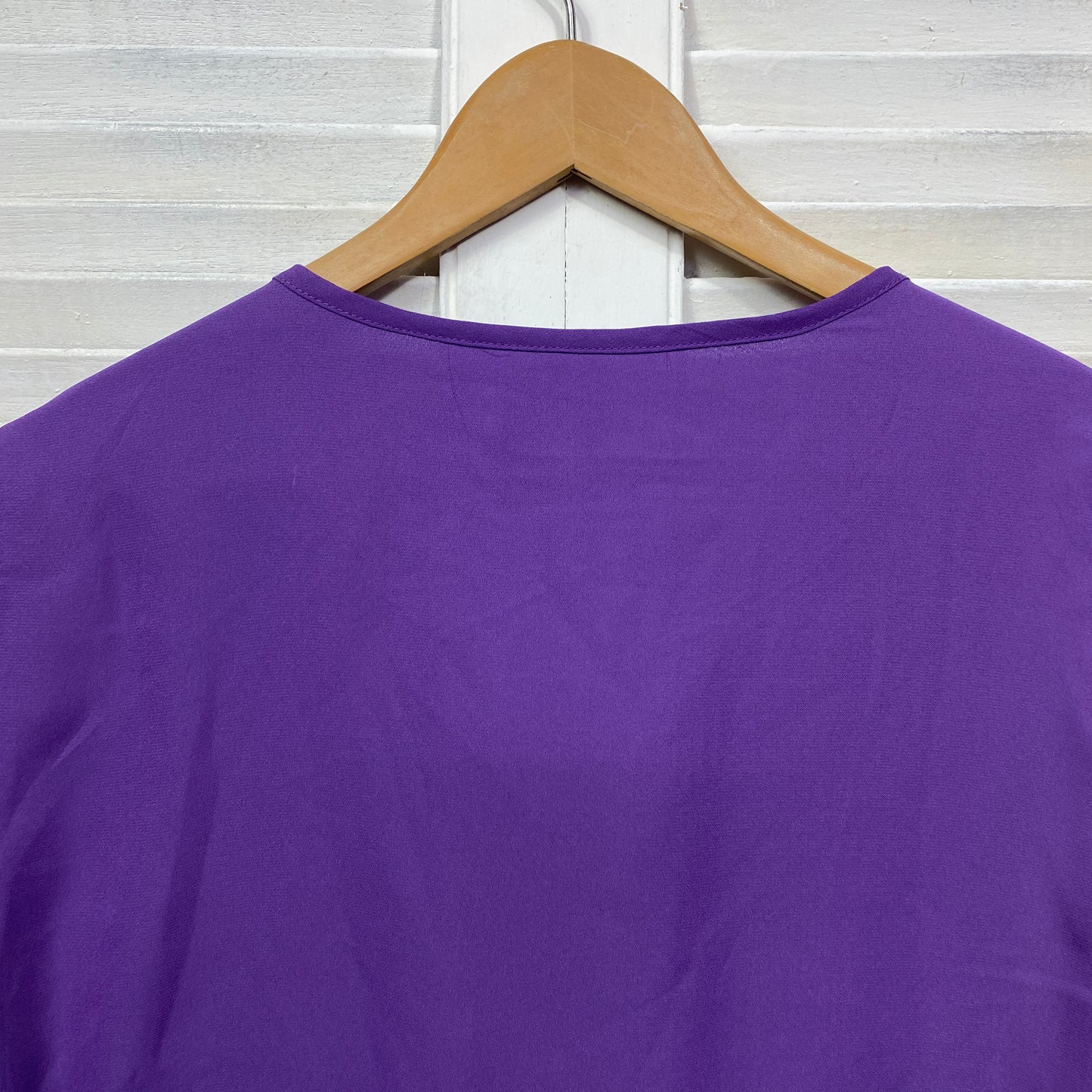 Table Eight Top Size 18 Plus Purple Pleated Long Sleeve