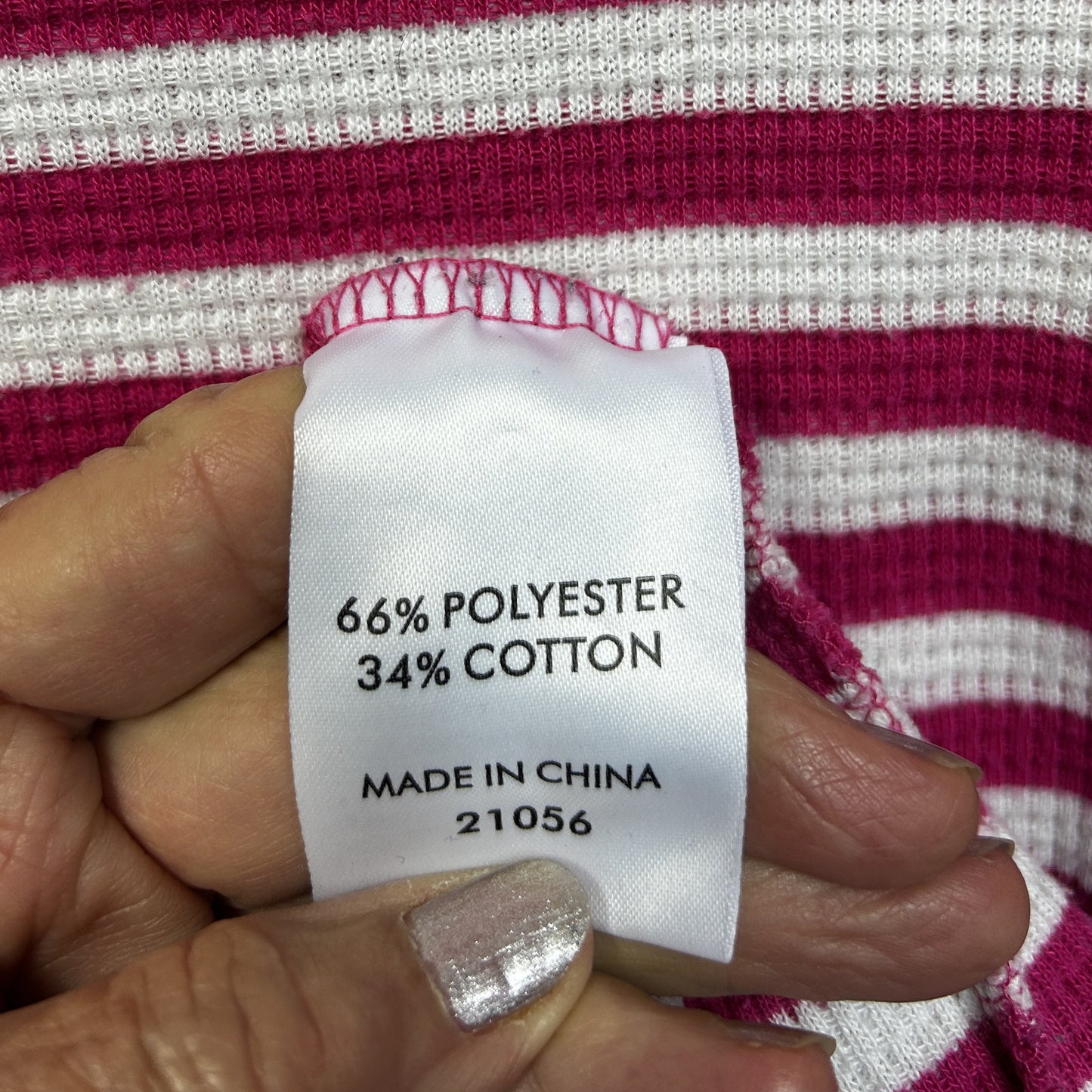 Suzanne Grae Pink Striped Cotton Top - Size 2XL