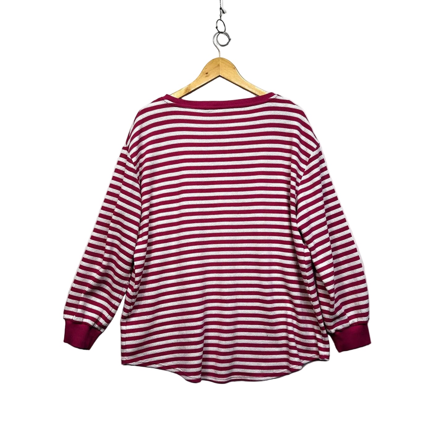 Suzanne Grae Pink Striped Cotton Top - Size 2XL