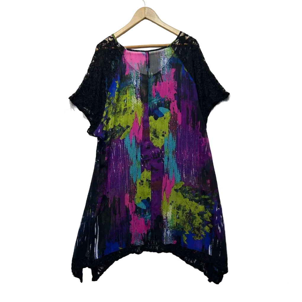 Taking Shape Sheer Top Layer Dress - Size 24 (Fault)