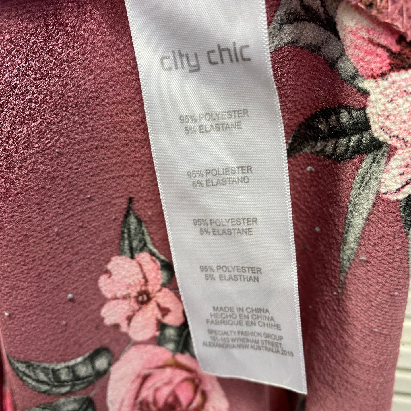 City Chic Maxi Dress Size 18 Plus Medium Pink Floral Cocktail