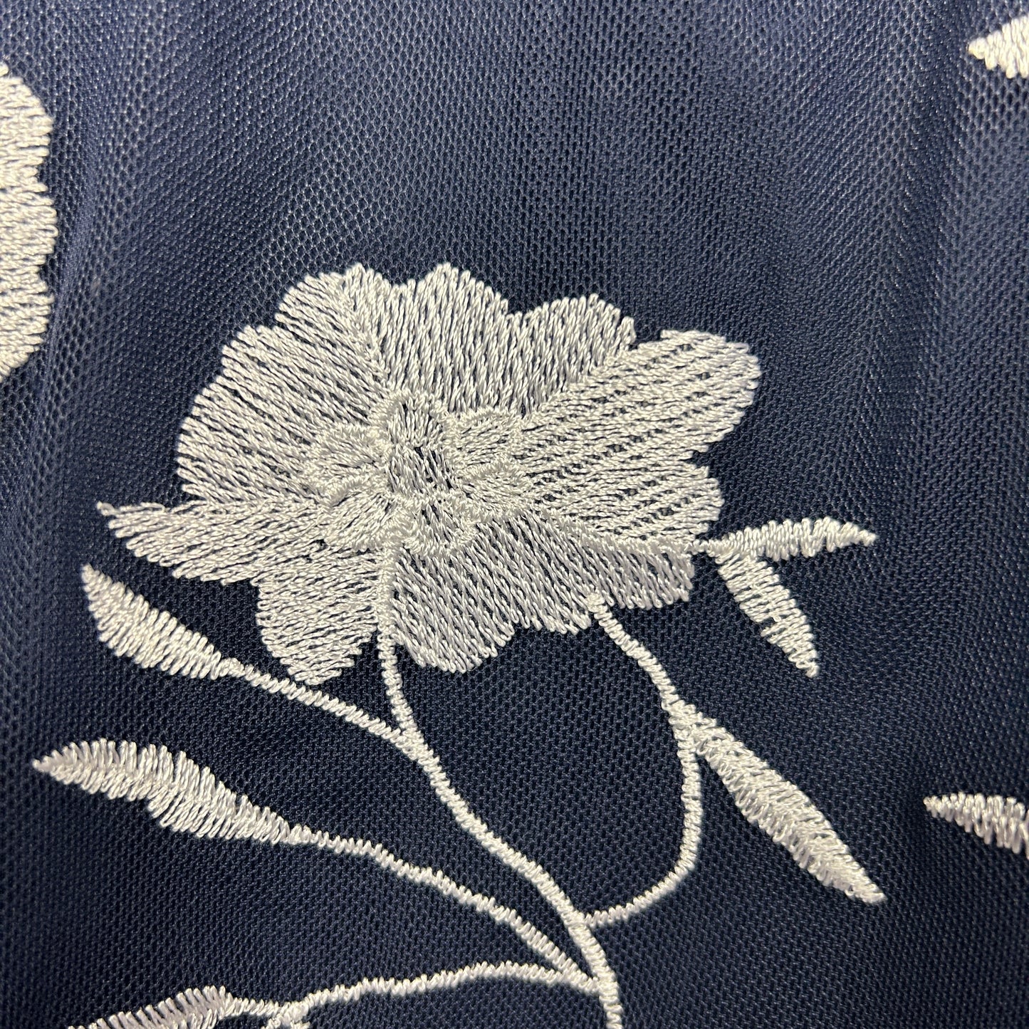 Millers Navy Embroidered Floral Top - Size 18