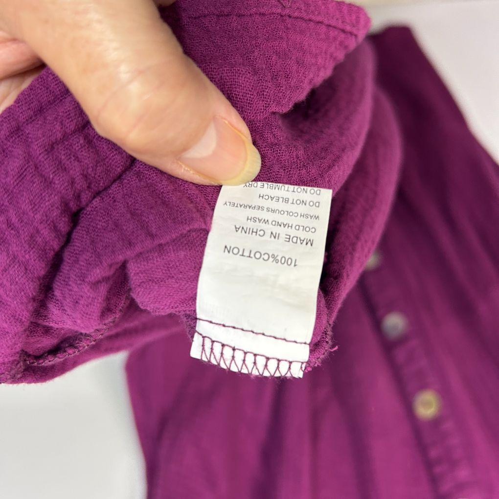 Orange Sherbet Magenta Cotton Dress - Size 16